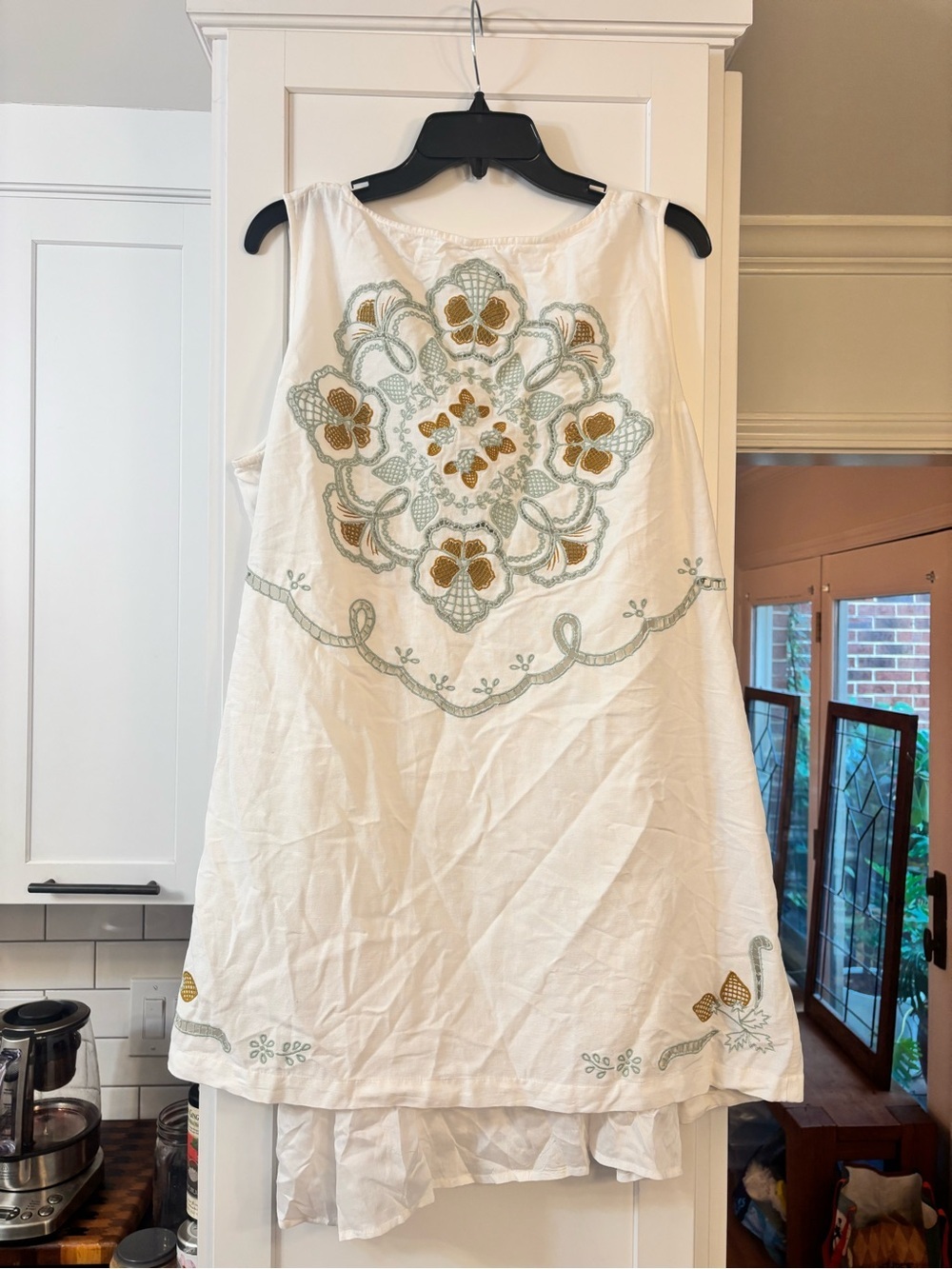 new Free People Electric Garden mini shift dress in ivory combo - Picture 4 of 9